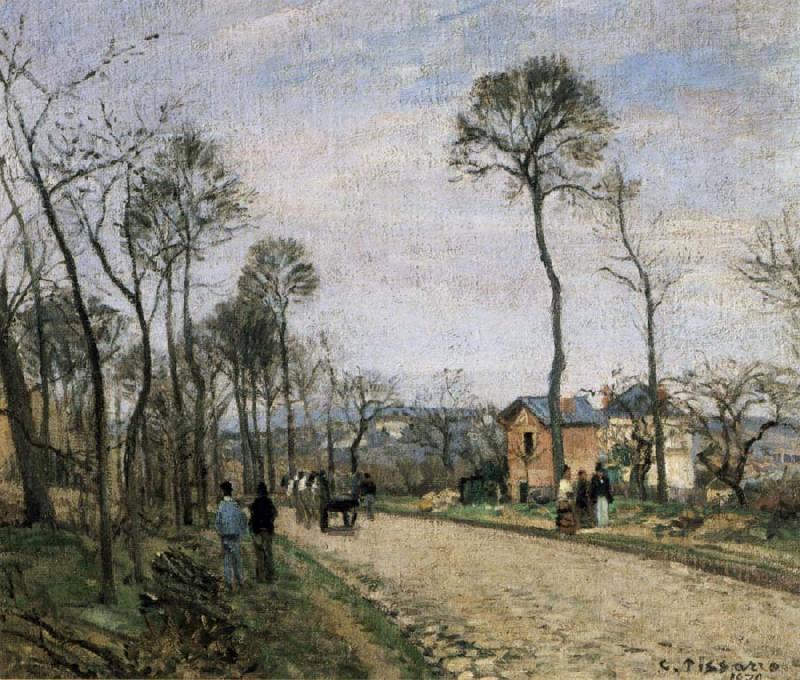 Camile Pissarro The Road from Louveciennes oil painting picture